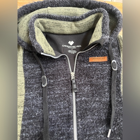 Obermeyer Ella Fleece Green and Black Zip-Up Hoodie size Small - Picture 16 of 16